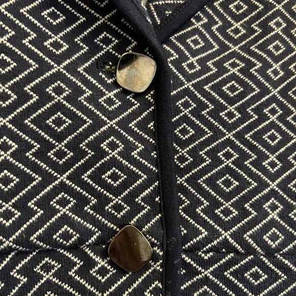 Pendleton Blazer Jacket - Diamond White and Navy Pattern - Size M - Picture 6 of 9